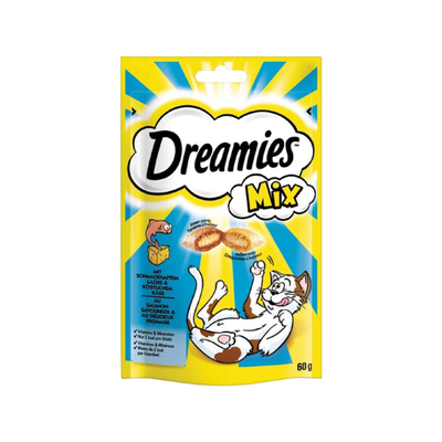 تشویقی گربه دریمیز با طعم گوشت ماهی و پنیر / Dreamies cat snack with fish and cheese flavor