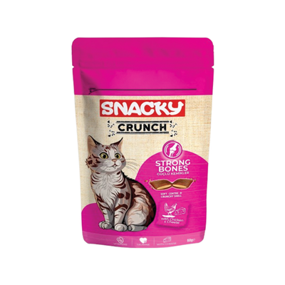تشویقی گربه اسنکی با طعم مرغ و پنیر مناسب تقویت استخوان / Snacky crunch strong bones chicken & cheese flavor