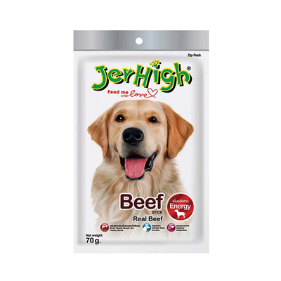 تشویقی سگ جرهای با طعم گوشت گاو / Jerhigh stick dog treat with Beef flavor