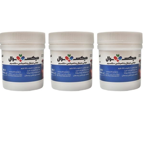 مولتی مینرال و عناصر کمیاب جهت تقویت عمومی و افزایش نطفه پرندگان میکسرال مدل PENTA MIX بسته 3عددی