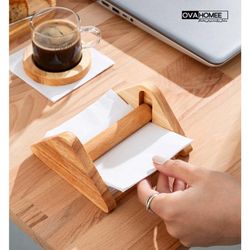 جای دستمال کاغذی بامبو مدل ایستا