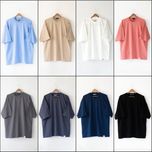 تیشرت بیسیک مردانه پنبه ای دو نخ مردانه - کد 0035