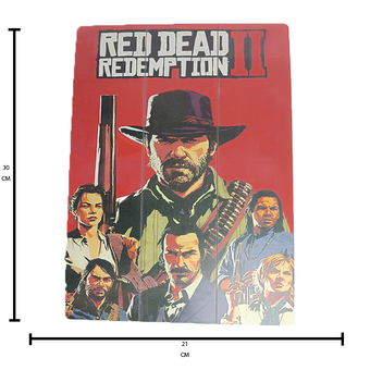 تابلو دیوارکوب گیمینگ رد دد ردمشن 2 - طرح Red Dead Redmtion 2 سایز A4 کد 1