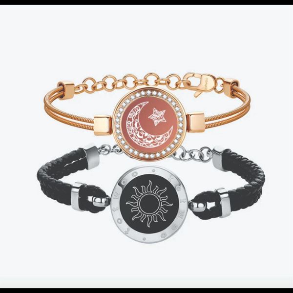 دستبند هوشمند توتو مدل خورشید و ماه زنجیر مار + چرمی | ست عاشقانه 27