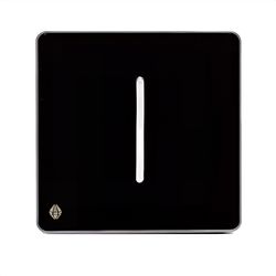 کلید و پریز آسیا مدل یاقوت مشکی نقره ای