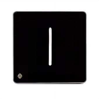 کلید و پریز آسیا مدل یاقوت مشکی نقره ای