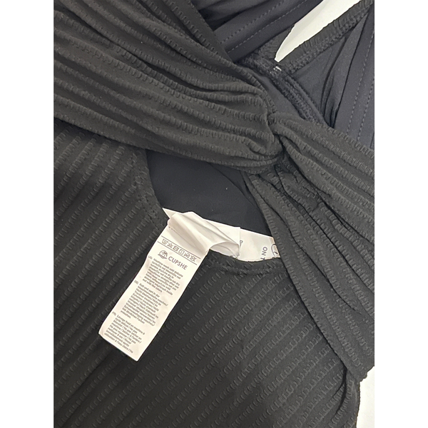 مایو یک تکه زنانه اورجینال برند کاپشی cupshe مشکی پشت کمردار