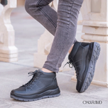 نیم بوت مردانه چرم گاوی مدل هامر چرمید