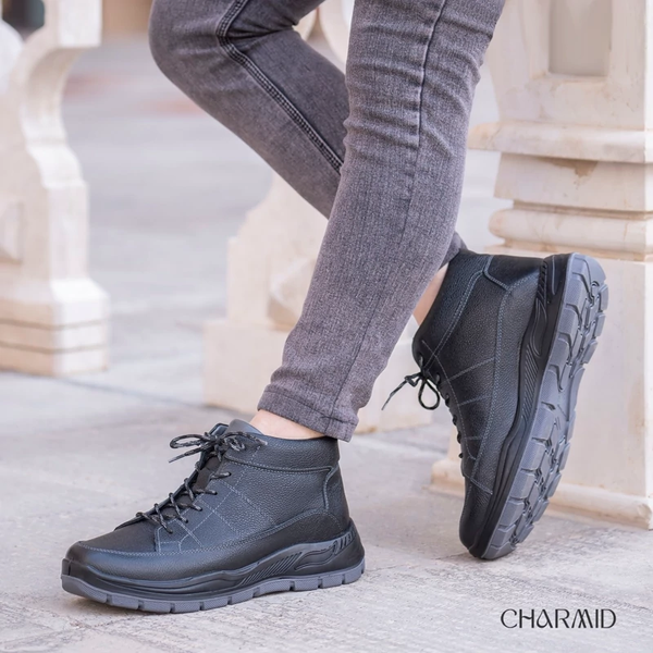 نیم بوت مردانه چرم گاوی مدل هامر چرمید