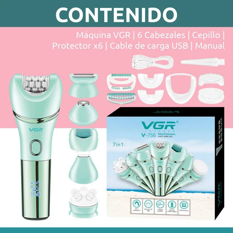 ست اپیلاتور 7 کاره وی جی آر مدل VGR V-756