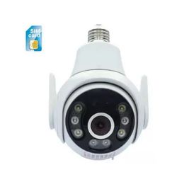 دوربین لامپی چرخشی بیسیم سیم کارتی سرور داخلی