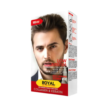 کیت رنگ مو قهوه ای متوسط مردانه رویال کد 105