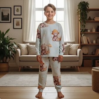 لباس راحتی پسرانه و دخترانه طرح خرس | سایز 1 تا 8 سال
