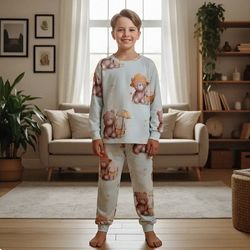 لباس راحتی پسرانه و دخترانه طرح خرس | سایز 1 تا 8 سال