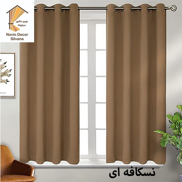 پرده نوین دکور سیلوانا مدل کتان 18 سایز 180 × 140 سانتی متر