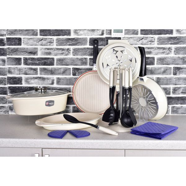 سرویس پخت و پز ام جی اس 25 پارچه طرح جرمنی A کد 800361