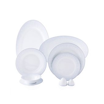 سرویس غذاخوری 35 پارچه 6 نفره چینی زرین ایران مدل شهرزاد  سافایر درجه عالی