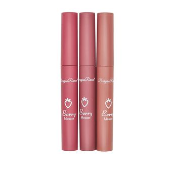 رژ لب مایع دراگون رانی مدل توت فرنگی شماره D مجموعه 3 عددی