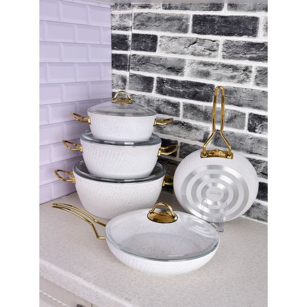 سرویس پخت و پز 10 پارچه ام جی اس مدل فورج ماربل