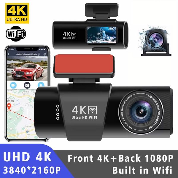 دوربین ثبت وقایع خودرو اتوویژن مدل OK309-4K+WiFi به همراه دوربین عقب