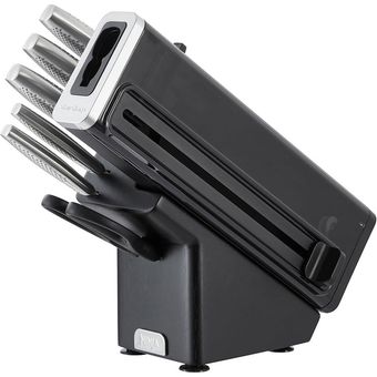 سرویس چاقو 7 پارچه با تیغه استیل و با دسته استیل نینجا مدل K62006