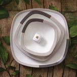 سرویس غذاخوری 27 پارچه 6 نفر چینی زرین ایران مدل وگاس اوریت سری کواترو درجه عالی