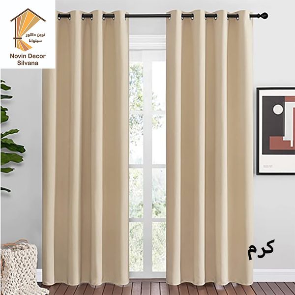 پرده نوین دکور سیلوانا مدل کتان 28 سایز 280 × 140 سانتی متر 
