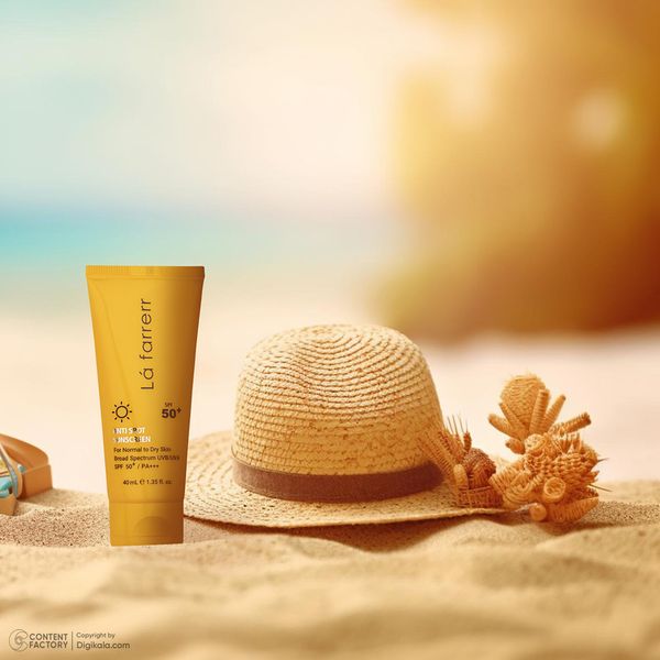 کرم ضدآفتاب و ضدلک بی‌رنگ لافارر مدل SPF50، مناسب پوست‌های خشک و معمولی، حجم 40 میلی‌لیتر