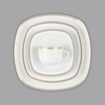 سرویس غذاخوری 98 پارچه 12 نفر چینی زرین ایران مدل ریوا سری کواترو درجه عالی