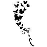 استیکر آژنگ مدل پروانه کد D-M-779 مجموعه 14 عددی