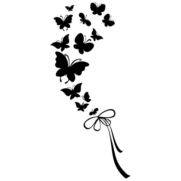 استیکر آژنگ مدل پروانه کد D-M-779 مجموعه 14 عددی