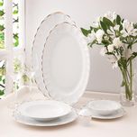 سرویس غذاخوری 103 پارچه چینی زرین ایران سری نئوکلاسیک مدل نارسیس درجه یک