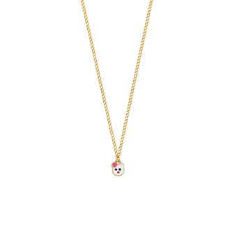 گردنبند طلا 18 عیار بچگانه گالری طلا مریم اکرمی مدل کارتیه و تک کیتی