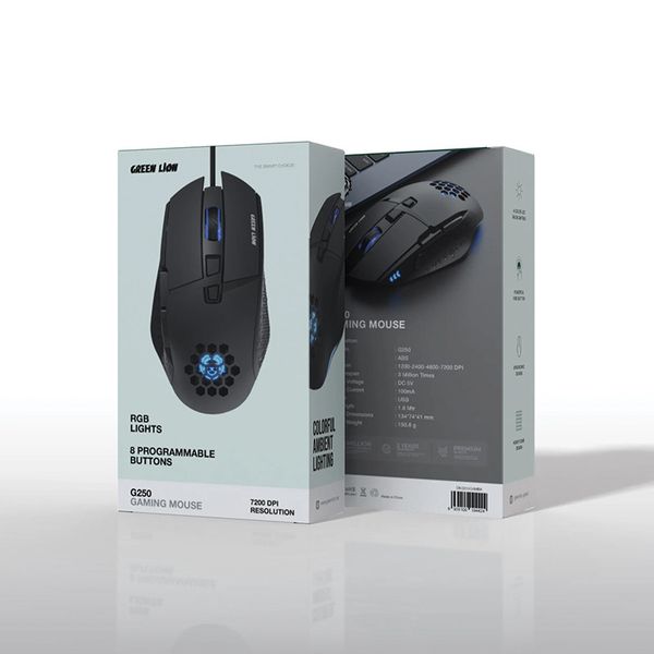 ماوس گیمینگ گرین مدل G250 با سیم