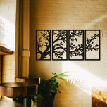 تابلو آماتیس مدل چوبی طرح درخت زندگی مجموعه 4 عددی