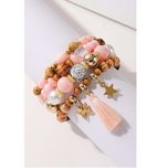 دستبند مهره ای زنانه مدل MDSS-CH3977 مجموعه 4 عددی