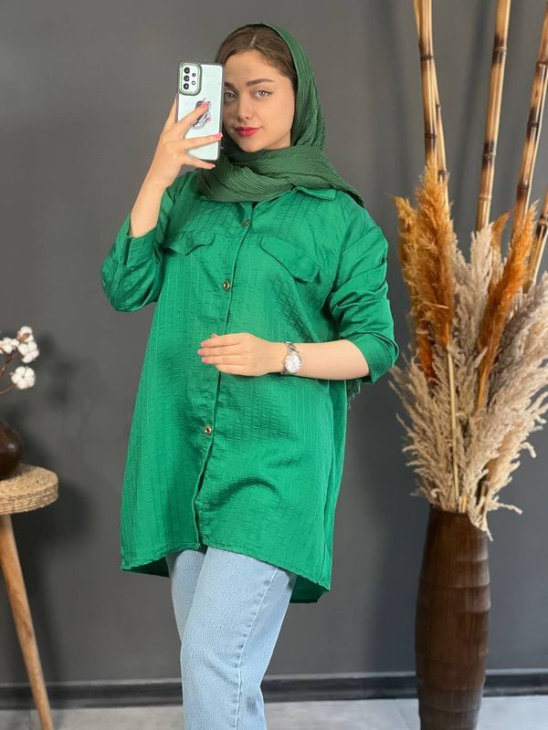 مانتو پلوتی جلو دکمه کد 1127