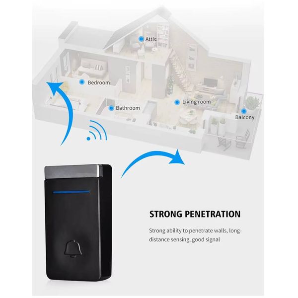 زنگ بی سیم مدل 2N189-BB مجموعه 3 عددی