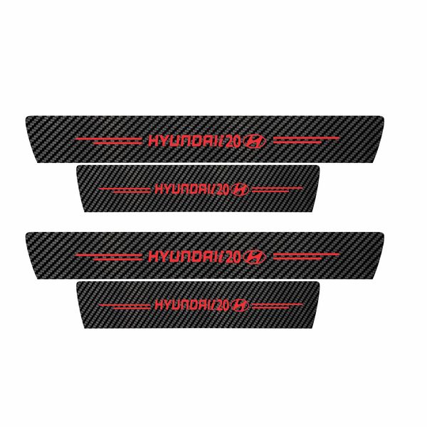 برچسب پارکابی خودرو سولگی مدل کربن کد J056 مناسب برای هیوندا آی 20 بسته 4 عددی