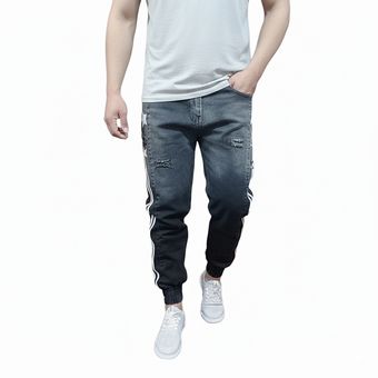 شلوار جین مام فیت مردانه مدل جاگر دمپا کش کد j.k01