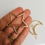 گیره مو زنانه مدل ماه و ستاره بسته 2 عددی*955