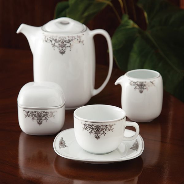 سرویس غذاخوری 98 پارچه 12 نفر چینی زرین ایران مدل کواترو مونت کارلو درجه عالی