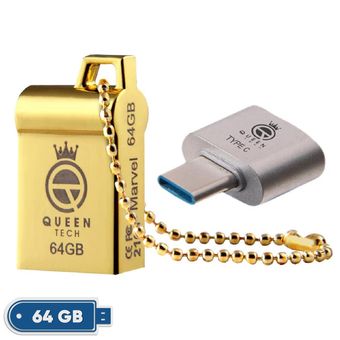 فلش مموری کوئین تک مدل MARVEL C-PLUS ظرفیت 64 گیگابایت با رابط USB Type-C، USB 2.0