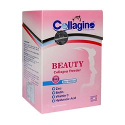 پودر کلاژن تقویتکننده پوست، مو و ناخن کلاژینو بیوتی مدل Beauty حاوی کلاژن پپتاید ماهی، ویتامین سی، زینک، بیوتین و هیالورون*480