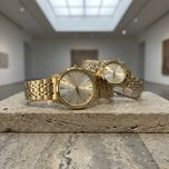 ست ساعت مچی عقربه‌ای کوارتز زنانه و مردانه سوئیس آرت مدل ANT172-173GD0300