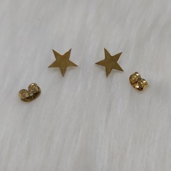 گوشواره زنانه مدل میخی طرح لارج ستاره کد sta111large