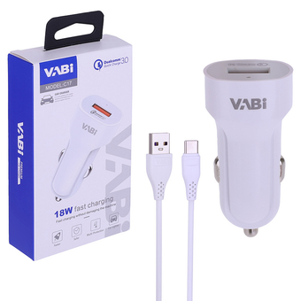 شارژر فندکی فست شارژ Vabi مدل C17 | توان 18 وات با سرعت شارژ بالا