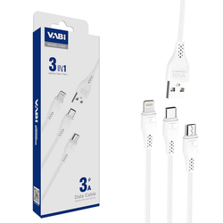 کابل شارژ 3 در 1 وابی Vabi C50 (میکرو-تایپ سی-آی فون)