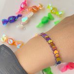 دستبند زنانه مدل قلب رنگی