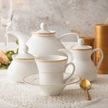 سرویس غذاخوری 108 پارچه چینی زرین ایران سری شهرزاد مدل سپینود درجه یک